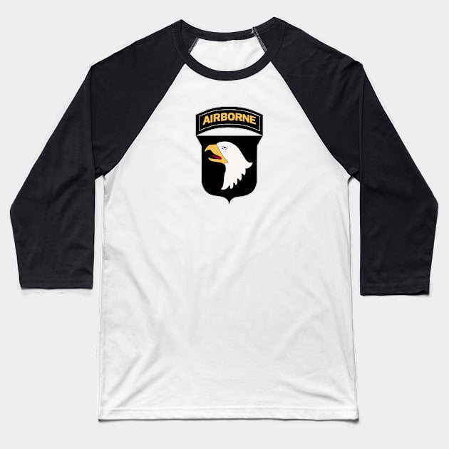 101st Airborne Division Insignia Baseball T-Shirt by Trent Tides